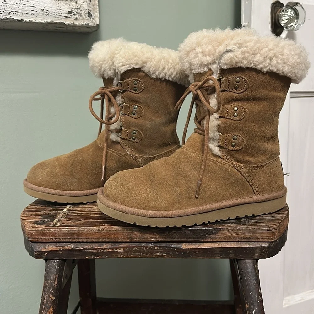 UGG Kids Sophy Shearling Boots - Chestnut